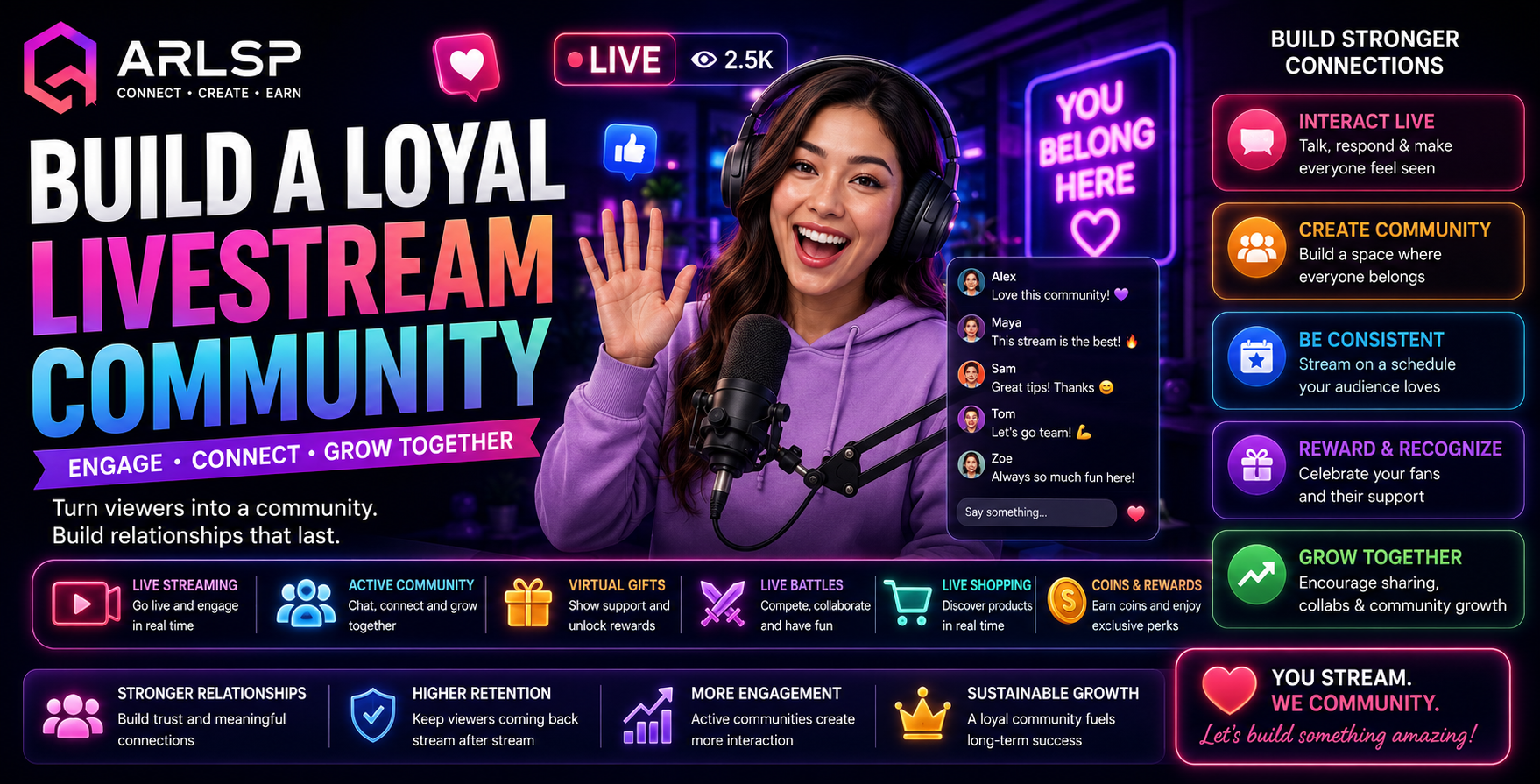 built live streaming community arlsp.com.png