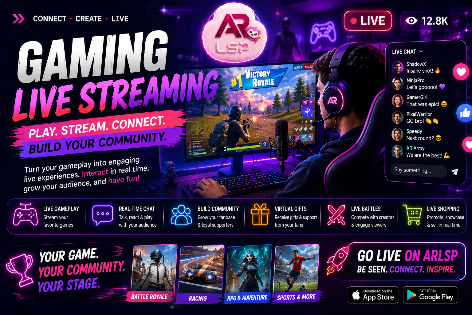 Explore how gaming live streaming combines gameplay, video, social interaction, communities, competition, and real-time audiences to create a new entertainment experience..png